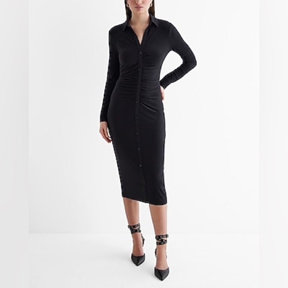 Zara Black Long Sleeve Dress